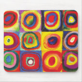 Vierkantjes met concentrische cirkels Hiroaki Taka Muismat (Voorkant)