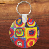 Vierkantjes met concentrische cirkels Hiroaki Taka Sleutelhanger (Voorkant)