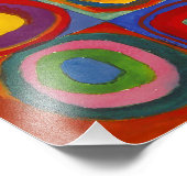 Vierkantjes met concentrische cirkels | Kandinsky  Foto Afdruk (Hoek)