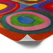 Vierkantjes met concentrische cirkels | Kandinsky Poster (Hoek)