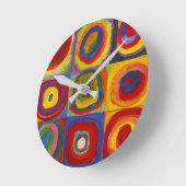 Vierkantjes met concentrische cirkels | Kandinsky  Ronde Klok (Hoek)