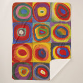 Vierkantjes met concentrische cirkels | Kandinsky  Sherpa Deken (Voorkant)