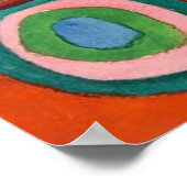 Vierkantjes met concentrische cirkels poster (Hoek)