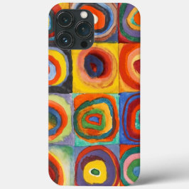 Vierkantjes met concentrische cirkels van Kandinsk iPhone 13 Pro Max Hoesje