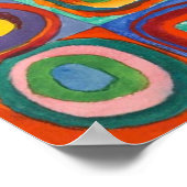 Vierkantjes met concentrische cirkels van Kandinsk Poster (Hoek)