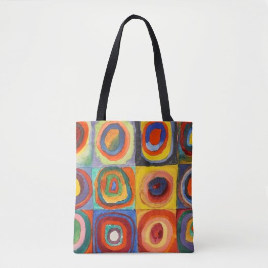 Vierkantjes met concentrische cirkels van Kandinsk Tote Bag (Voorkant)