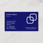 Vierkantjes met elkaar verbinden - Wit op de Donke Visitekaartje (Achterkant)