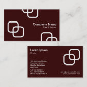 Vierkantjes met elkaar verbinden - wit op donkerbr visitekaartje (Voorkant / Achterkant)