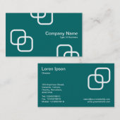 Vierkantjes met elkaar verbinden - Wit op Groen Mo Visitekaartje (Voorkant / Achterkant)