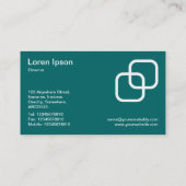 Vierkantjes met elkaar verbinden - Wit op Groen Mo Visitekaartje (Achterkant)