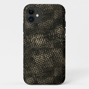 Vierkantjes met gekruiste krassen of donkerbruine Case-Mate iPhone case