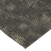 Vierkantjes met gekruiste krassen of donkerbruine  korte tafelloper (Hoek)