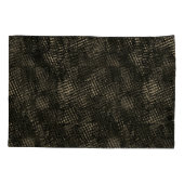 Vierkantjes met gekruiste krassen of donkerbruine  kussensloop (Achterkant)