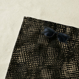 Vierkantjes met gekruiste krassen of donkerbruine  strandlaken