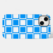 Vierkantjes met lichtblauwe rode modder Case-Mate iPhone case (Achterkant (horizontaal))