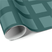 Vierkantjes - Moss Green op Dark Green Cadeaupapier (Rol Hoek)
