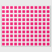 Vierkantjes - Neon Red op White Cadeaupapier (Vlak)