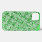 Vierkantjes, nep tegel, nep groen gebladerte Case-Mate iPhone case (Achterkant (horizontaal))