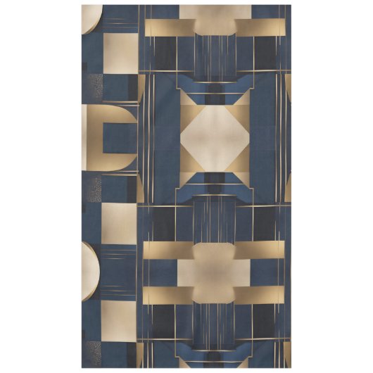 Vierkantjes op blauwe AI-kunst Tafelkleed (Voorkant)