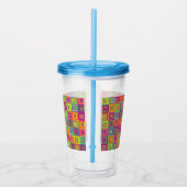 Vierkantjes Patroon Acryl Drinkbeker (Rechts)