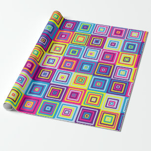 Vierkantjes Patroon Cadeaupapier
