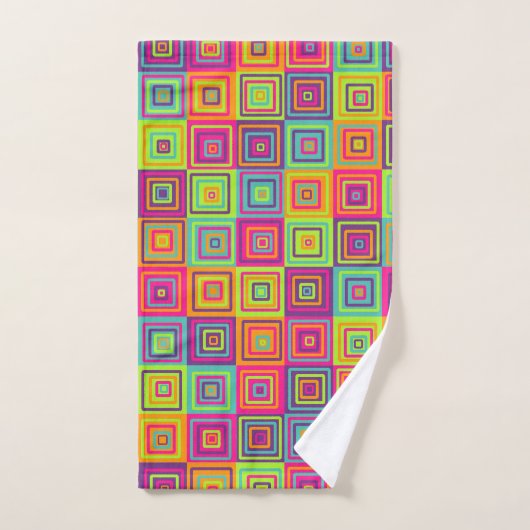 Vierkantjes Patroon Handdoek (Handdoek)