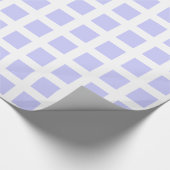 Vierkantjes - Powder Blue op White Cadeaupapier (Hoek)