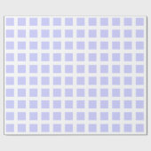 Vierkantjes - Powder Blue op White Cadeaupapier (Vlak)