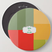 Vierkantjes & rechthoeken ronde button 6,0 cm (Voorkant /achterkant)