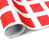 Vierkantjes - Rood op zwart Cadeaupapier (Rol Hoek)