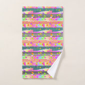 Vierkantjes + Strepen Collage Kinder Cadeau Bad Handdoek (Handdoek)