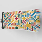 Vierkantjes, strepen en diagonalen golfheadcover (Voorkant)