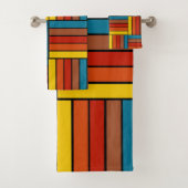 Vierkantjes van 1970 bad handdoek (Insitu)