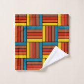 Vierkantjes van 1970 bad handdoek (Wasdoekje)