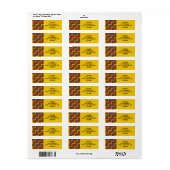 Vierkantjes van 1970 etiket (Full Sheet)