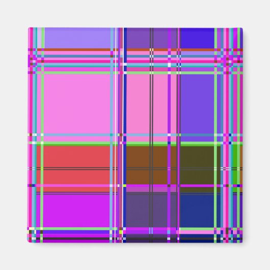 Vierkantjes van de Kleur van de stof Magneet (Voorkant)