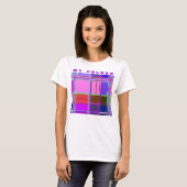 Vierkantjes van de Kleur van de stof T-shirt (Voorkant volledig)