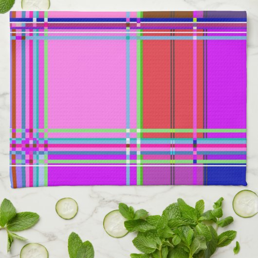 Vierkantjes van de Kleur van de stof Theedoek (Gevouwen)