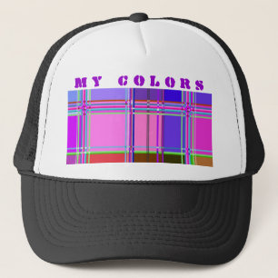 Vierkantjes van de Kleur van de stof Trucker Pet