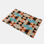 Vierkantjes Veelhoeken Hout Tribal Mosaic Art Deurmat (Schuin)