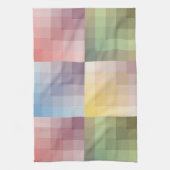 Vierkantjes, vierkantjes en nog meer vierkantjes, theedoek (Verticaal)