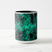 Vierkantjes voor driehoeken die in sommige smaragd mok (Midden)