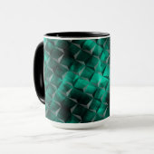 Vierkantjes voor driehoeken die in sommige smaragd mok (Voorkant links)