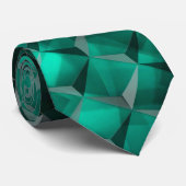 Vierkantjes voor driehoeken die in sommige smaragd stropdas (Opgerold)
