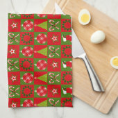 Vierkantjes voor feestdag theedoek (Quarter Fold)