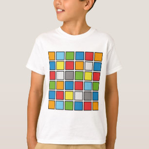 Vierkantjes voor komische boekstijl T-shirt