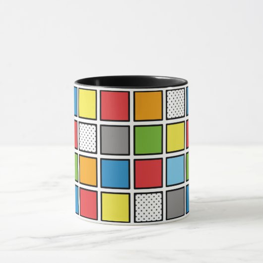 Vierkantjes voor stripstijl mok (Midden)