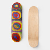 Vierkantjes w Concentrische cirkels 1 | Kandinsky  Persoonlijk Skateboard (Voorkant)