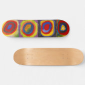 Vierkantjes w Concentrische cirkels 1 | Kandinsky  Persoonlijk Skateboard (Horizontaal)