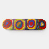 Vierkantjes w Concentrische cirkels 1 | Kandinsky  Persoonlijk Skateboard (Horizontaal)